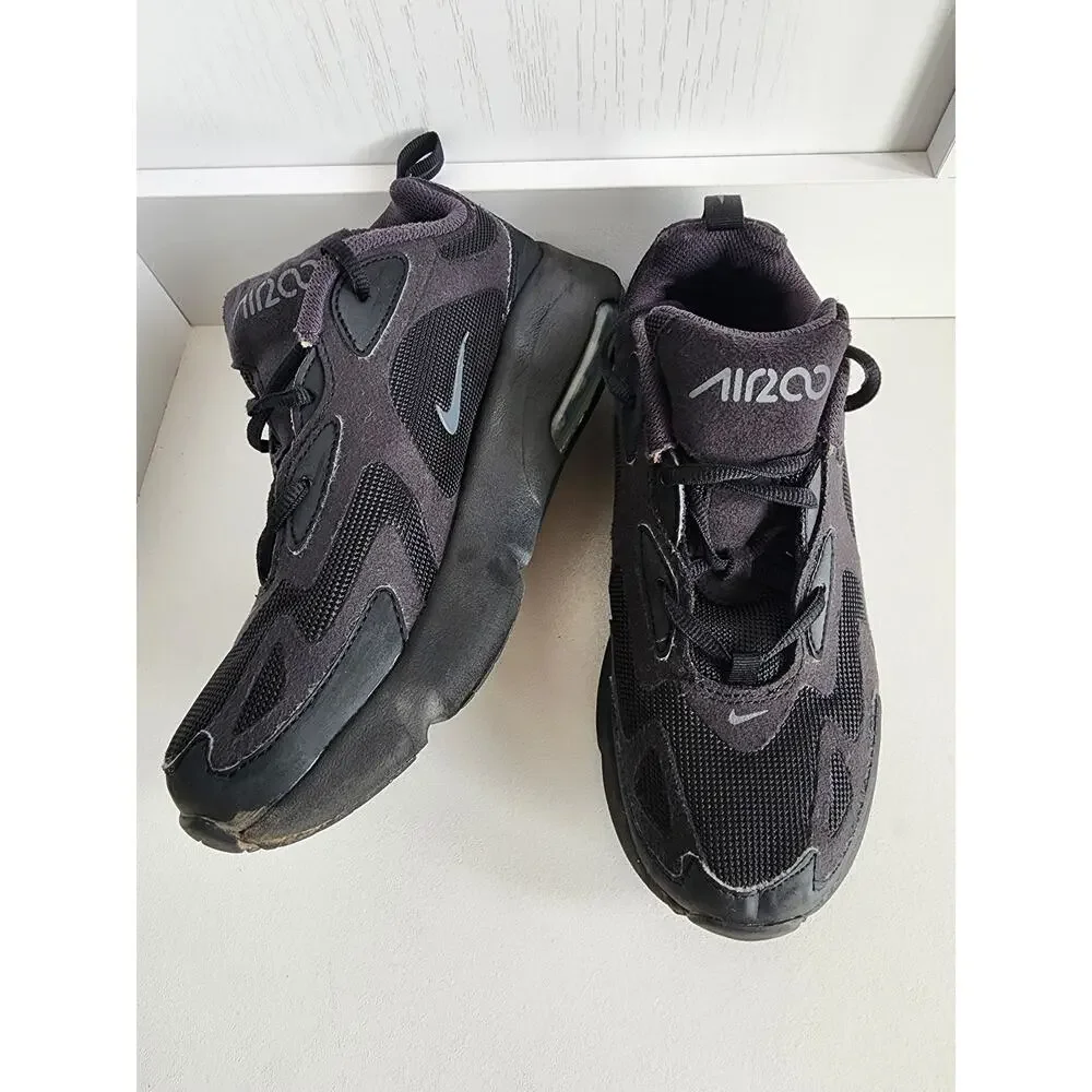 Boys Nike‎ Air Max 200 Triple Black/Anthracite Youth Size 3 Sneakers